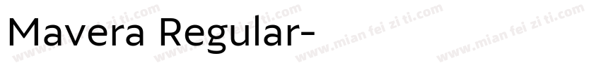 Mavera Regular字体转换